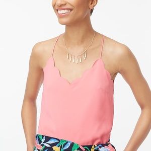 J. Crew | Pink Scalloped Cami Top Sz 4